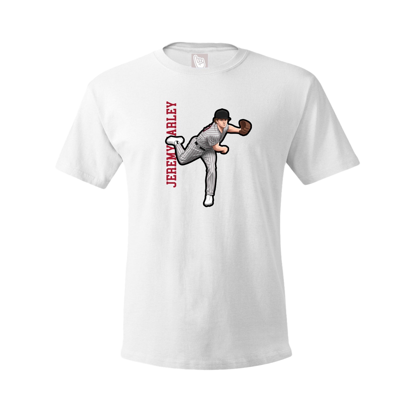 Tee — Name Vertical in White