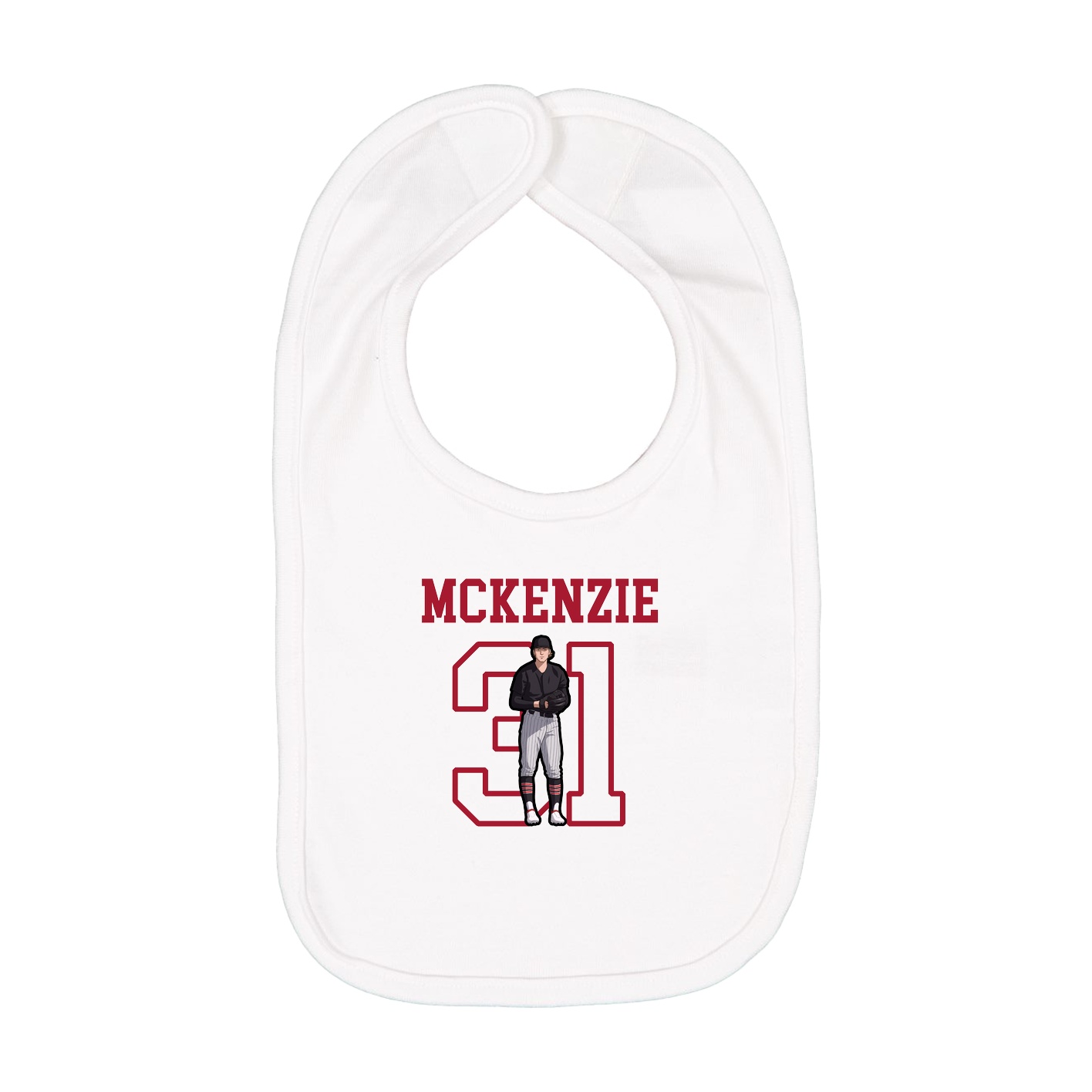 Infant Bib — Shirsey in White