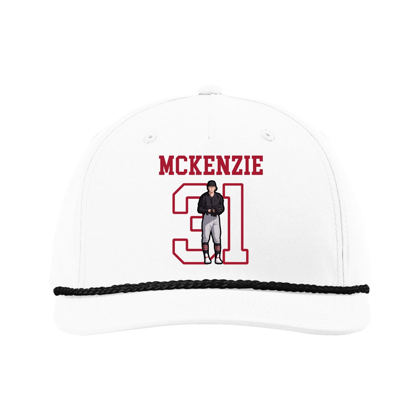 Five-Panel Classic Rope Cap — Shirsey in White