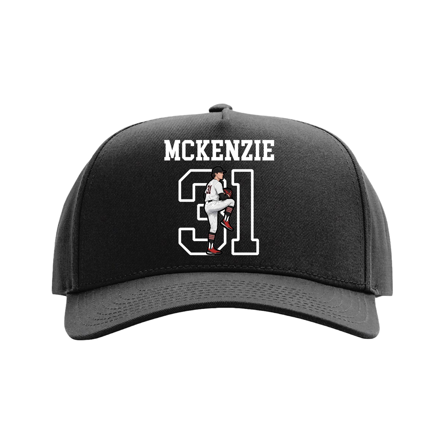 Full Fabric Five-Panel Champ Cap — Shirsey in Black
