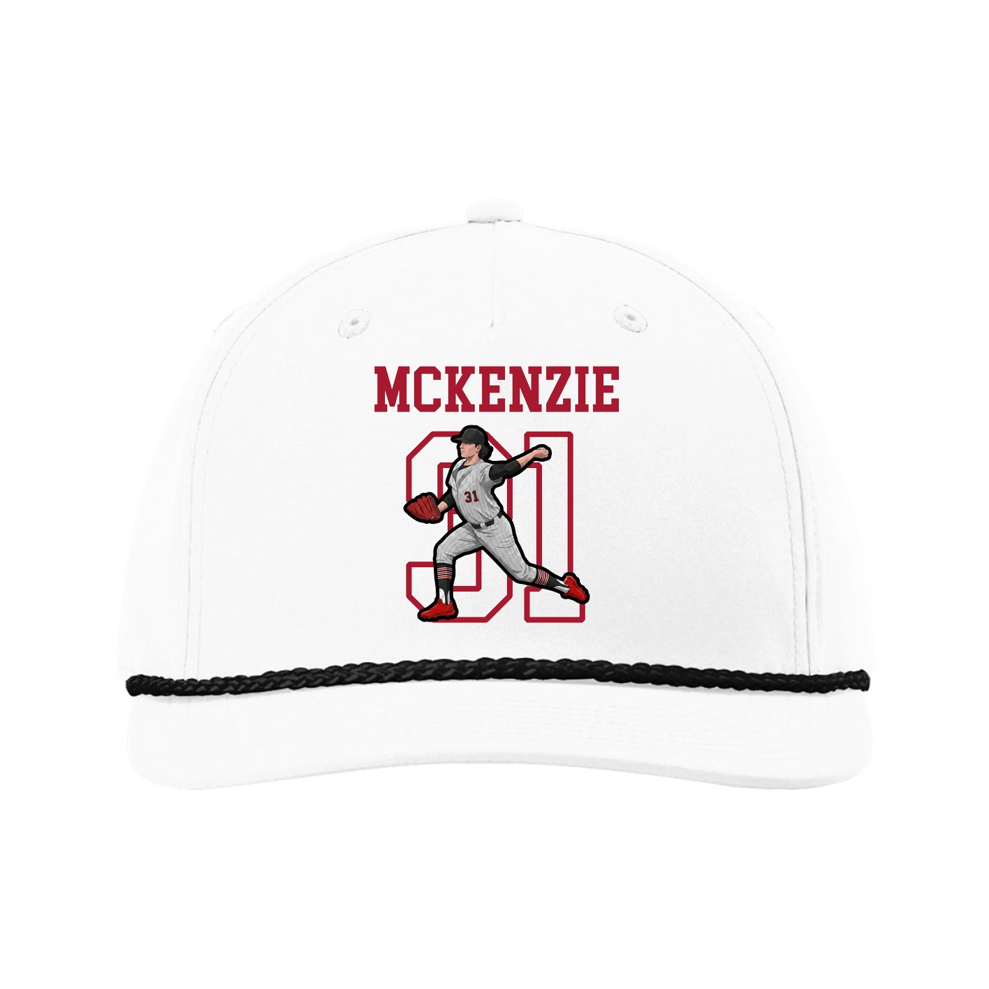 Five-Panel Classic Rope Cap — Shirsey in White