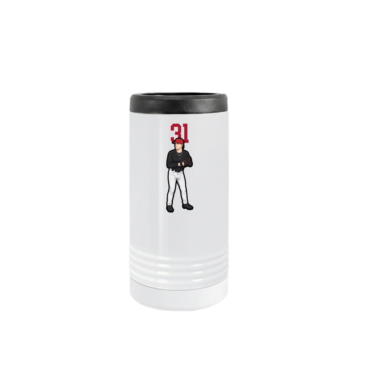 Slim Beverage Holder — Number Top in White