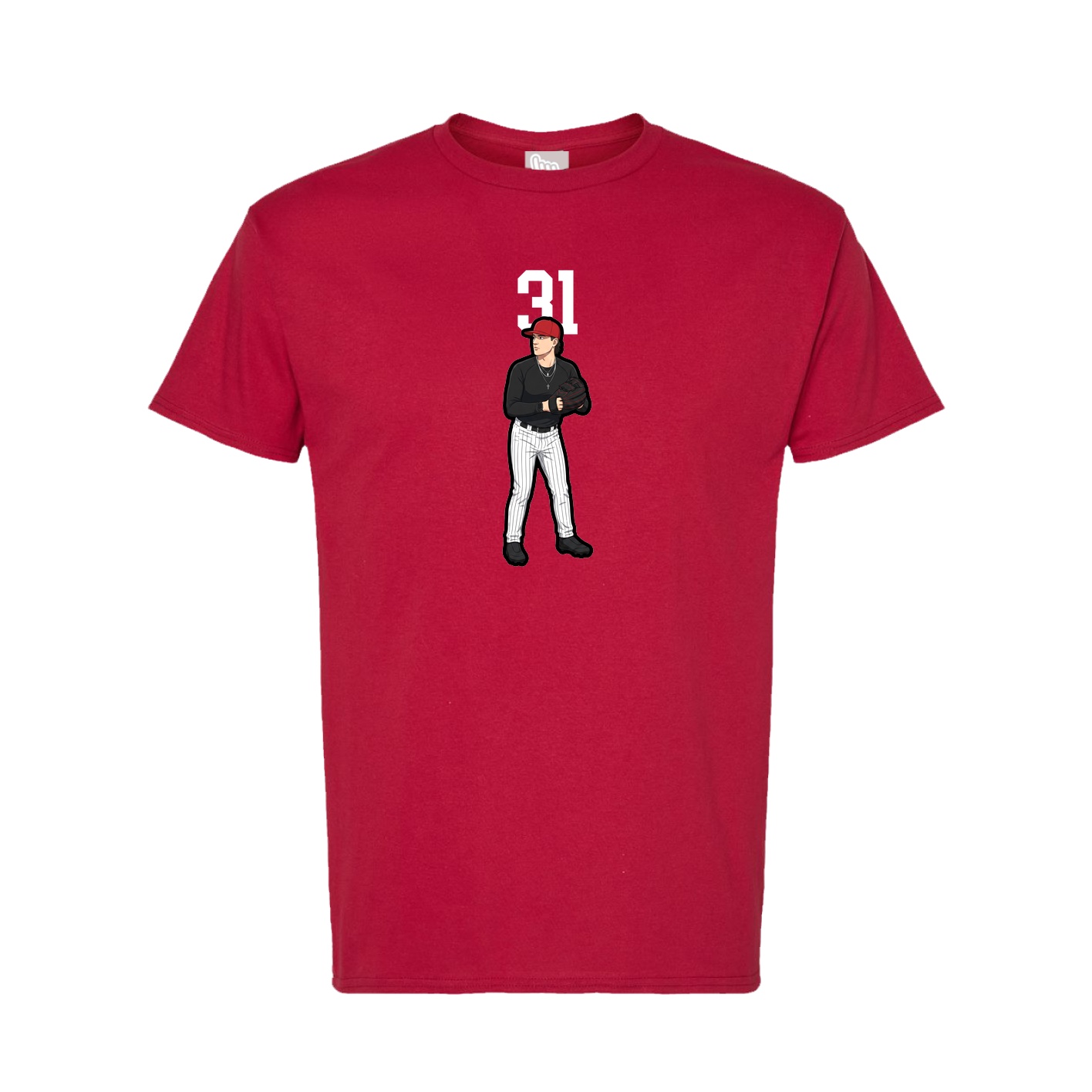 Tee — Number Top in Crimson