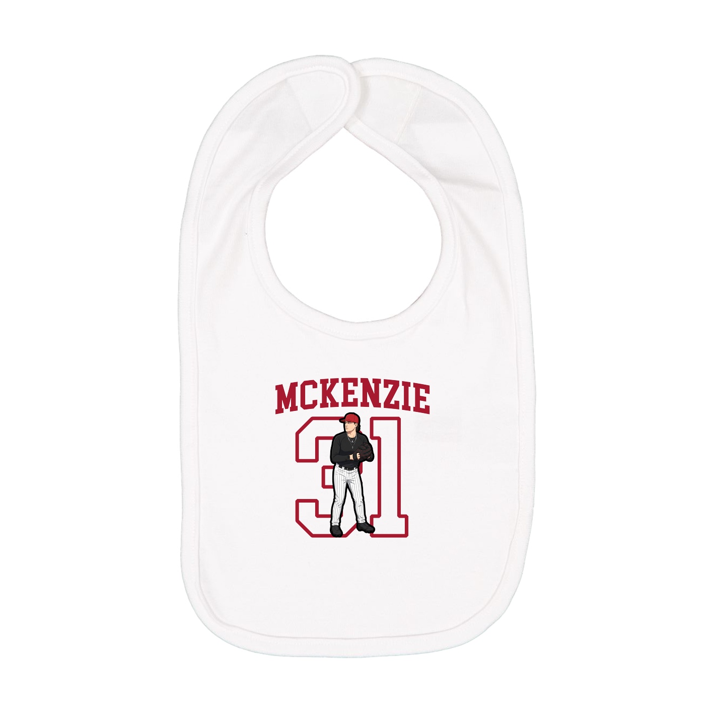 Infant Bib — Shirsey in White