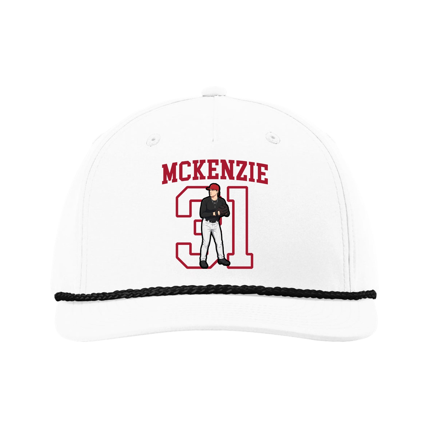 Five-Panel Classic Rope Cap — Shirsey in White