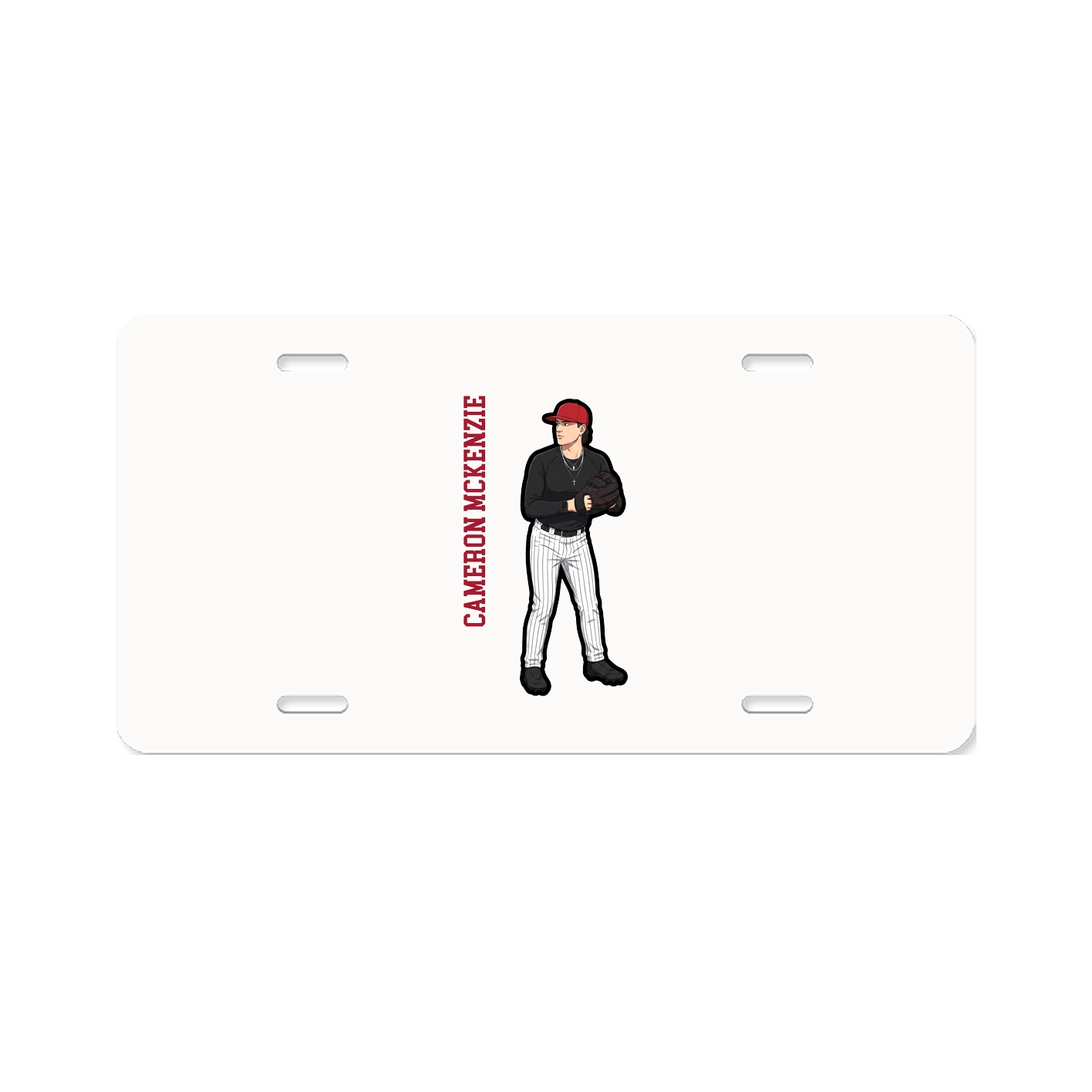 License Plate — Name Vertical in Classic