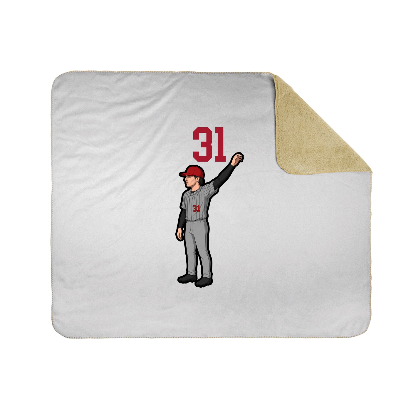 Throw Blanket — Number Top in White