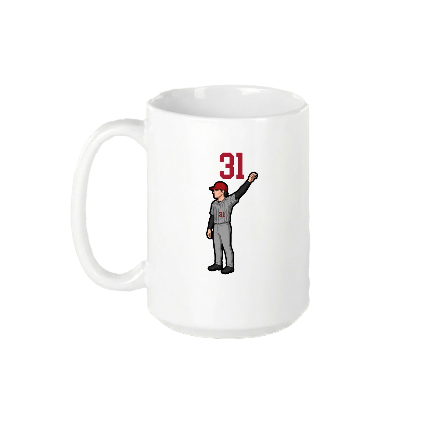 15oz Coffee Mug — Number Top in White