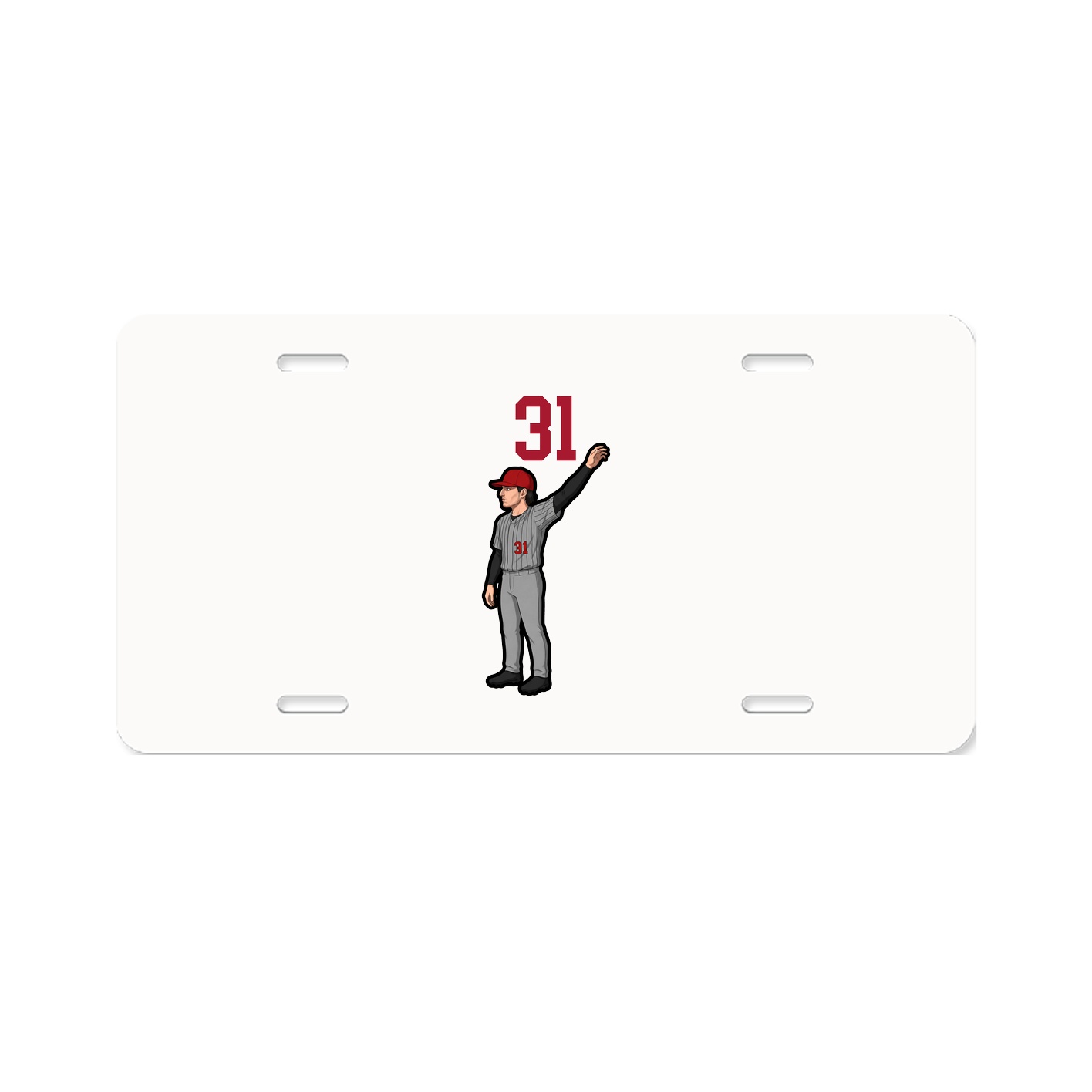 License Plate — Number Top in Classic