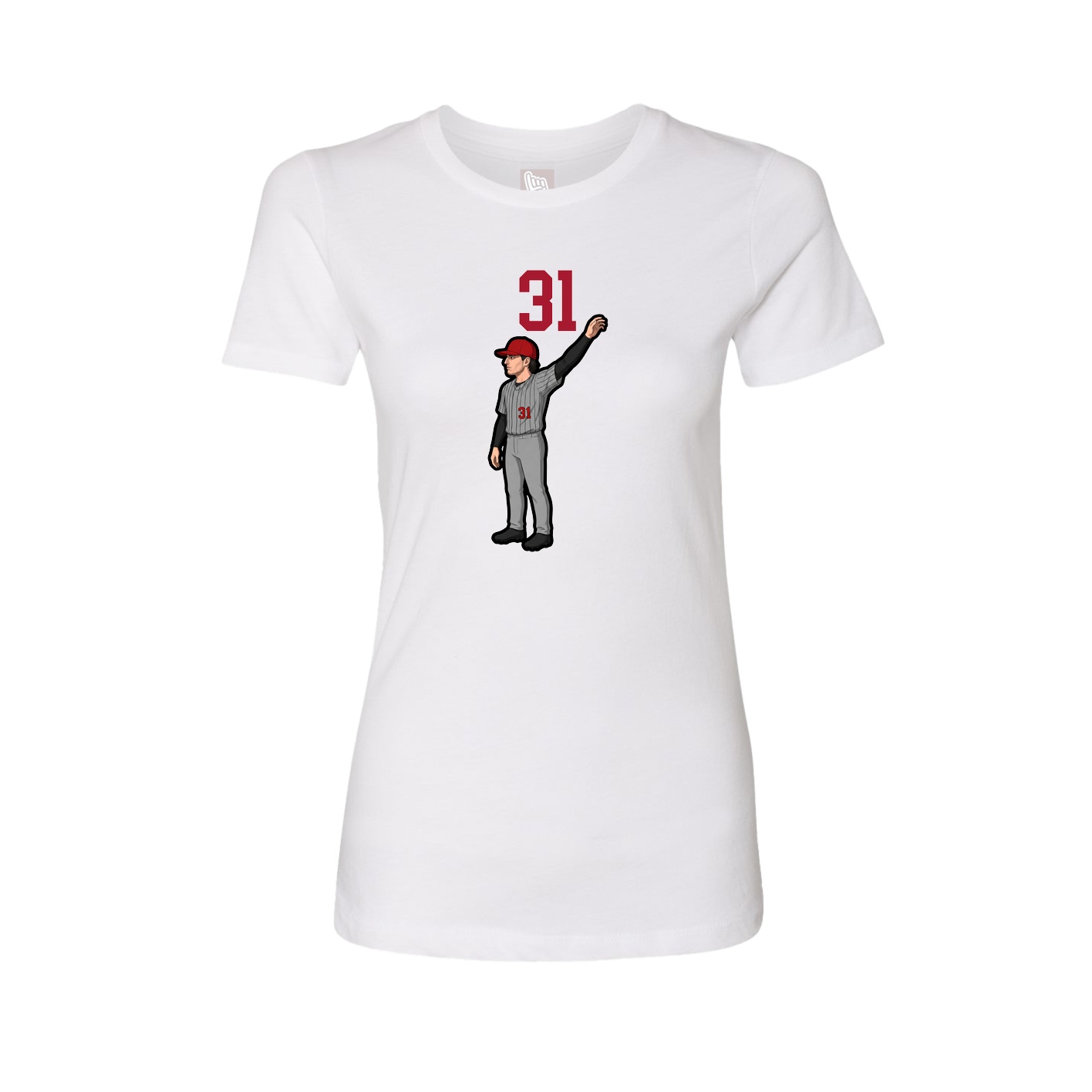 Womens Tee — Number Top in White