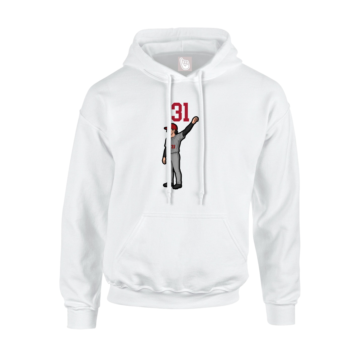 Hoodie — Number Top in White