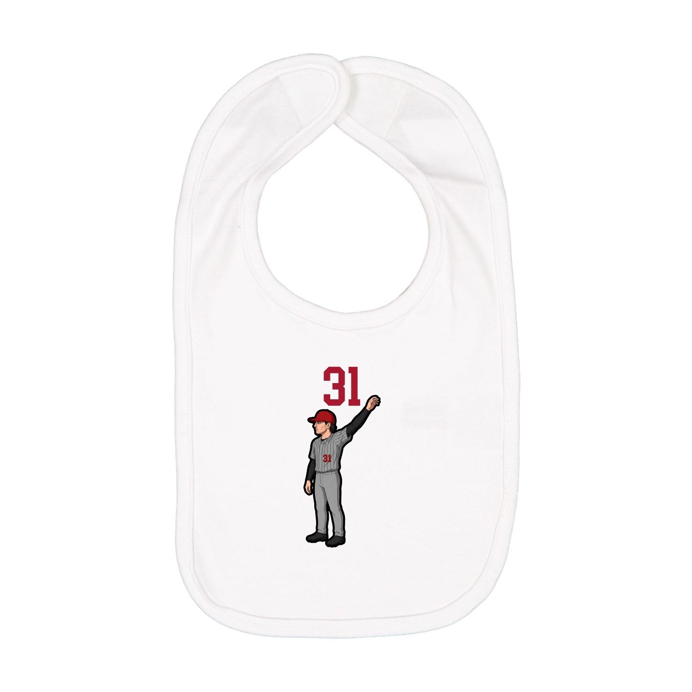 Infant Bib — Number Top in White
