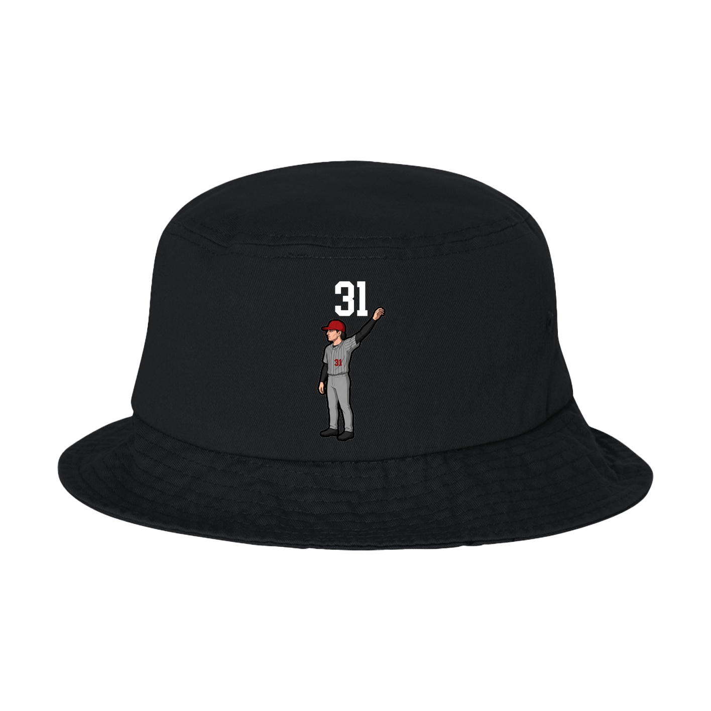 Bucket Cap — Number Top in Black