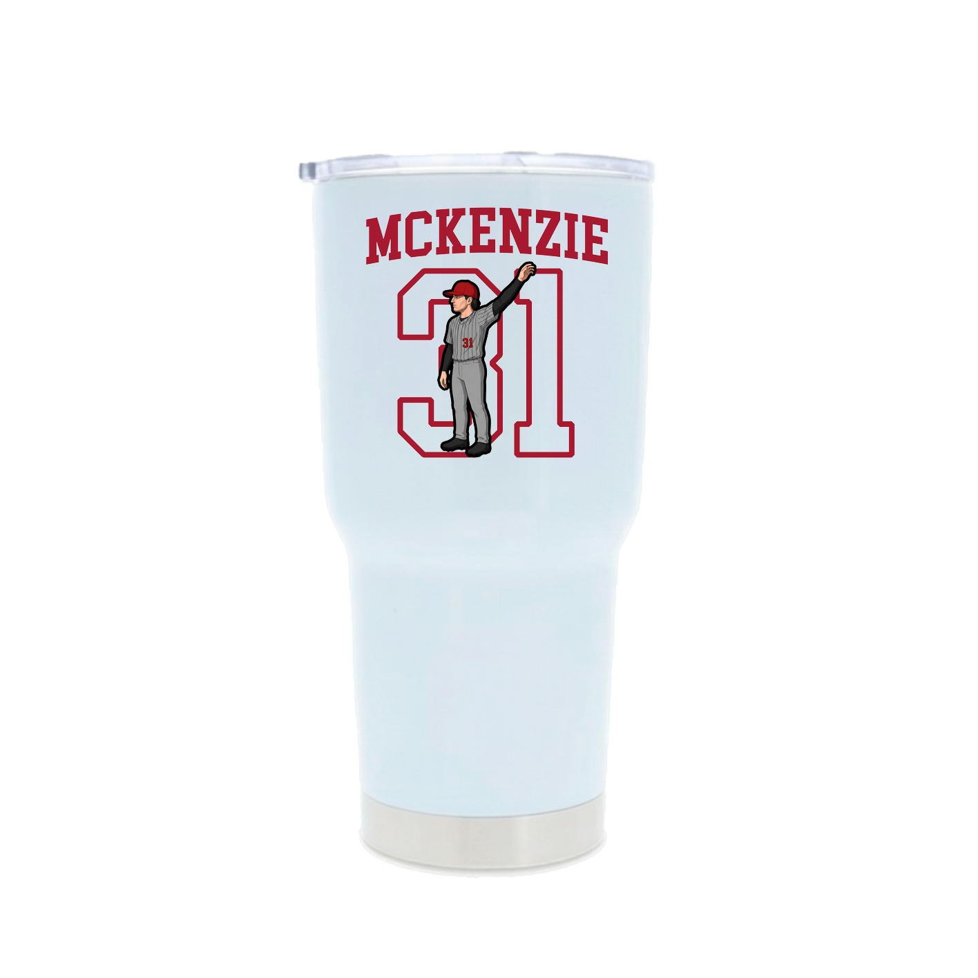 30oz Stainless Steel Tumbler — Shirsey in White