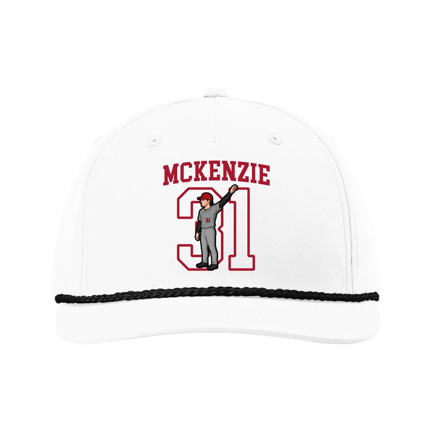 Five-Panel Classic Rope Cap — Shirsey in White