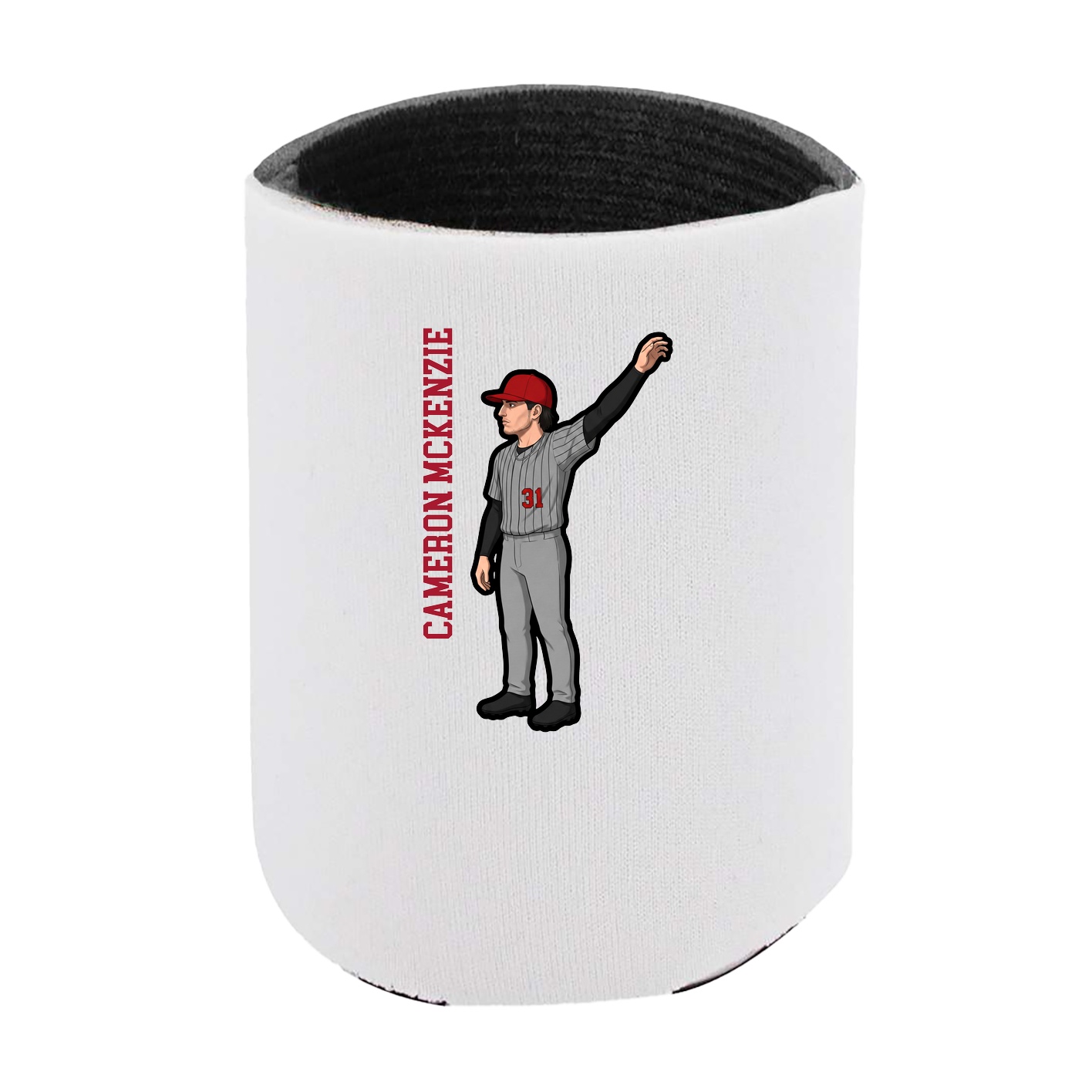 Can Holder — Name Vertical in White