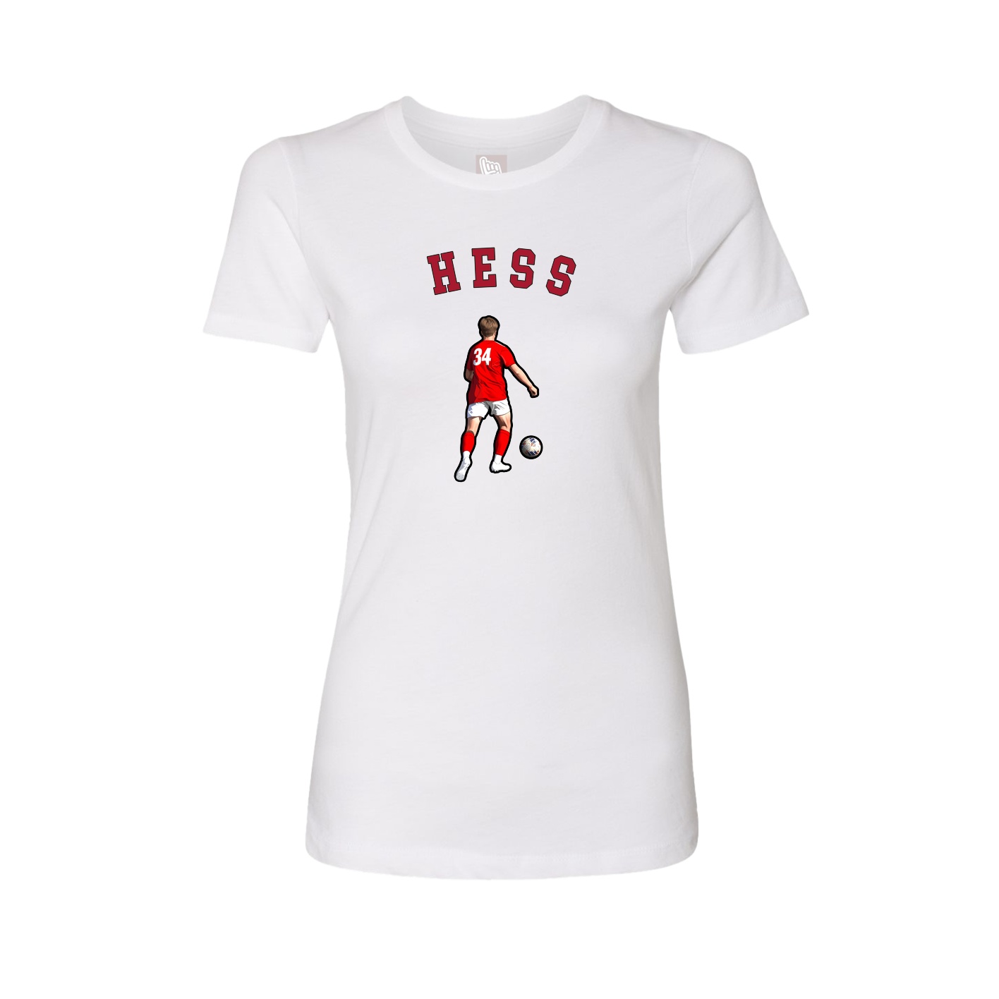 Fitted Women's Tee — Shirsey Arch in White