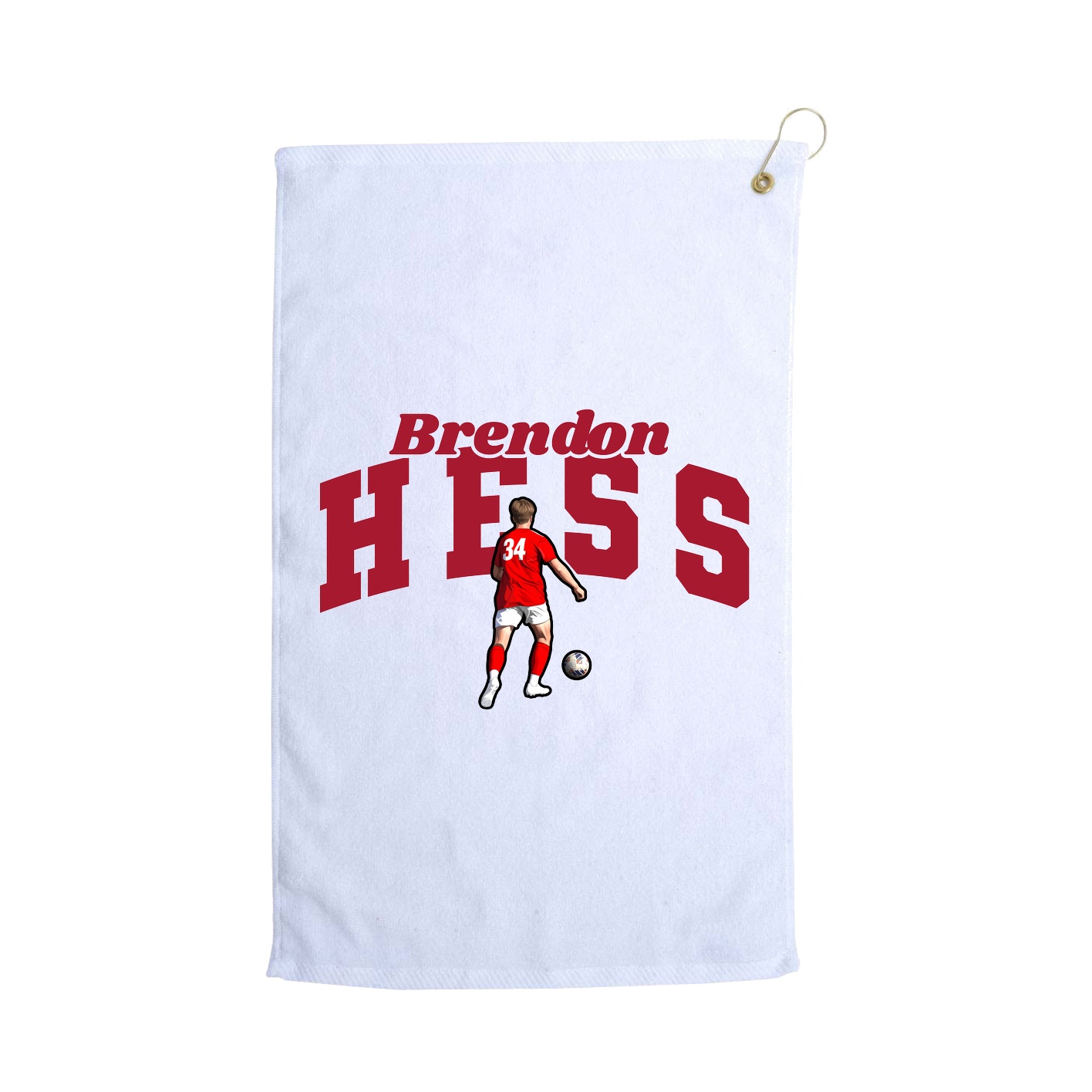 Golf Towel — Signature Arch in White