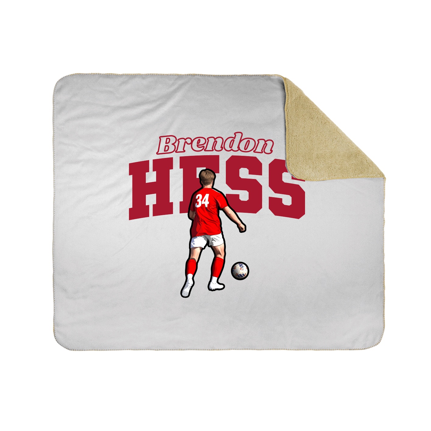 Throw Blanket — Name Arch in White