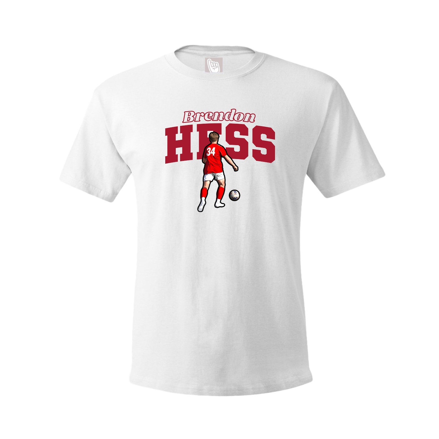 Youth Tee — Name Arch in White