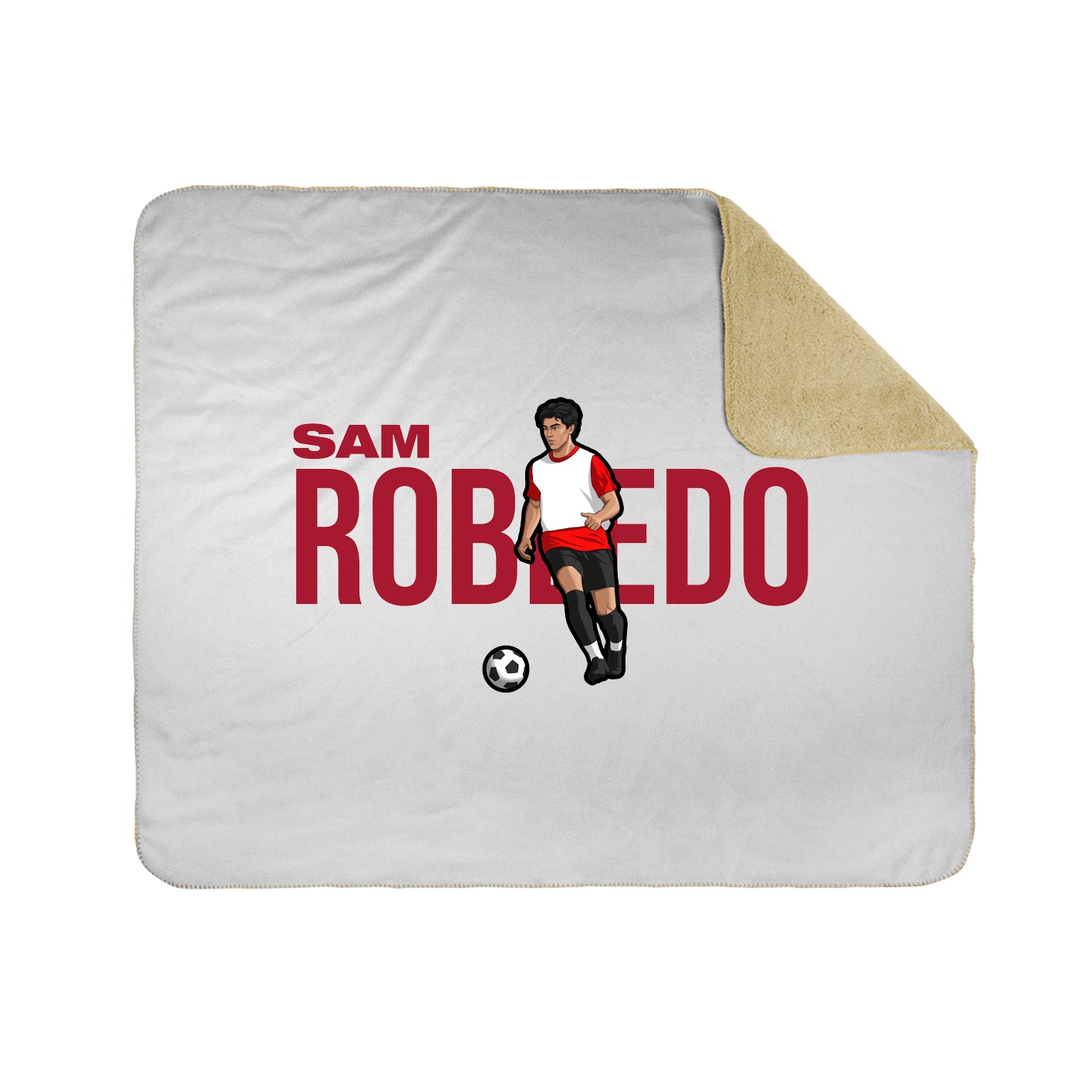 Throw Blanket — Player Name in White