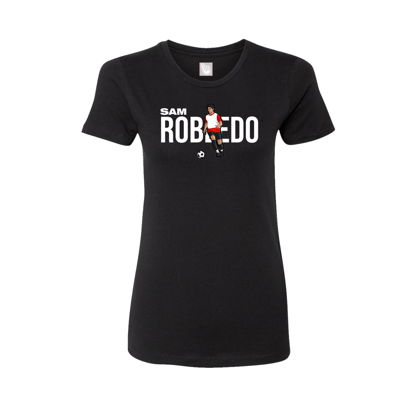 Fitted Women's Tee — Player Name in Black