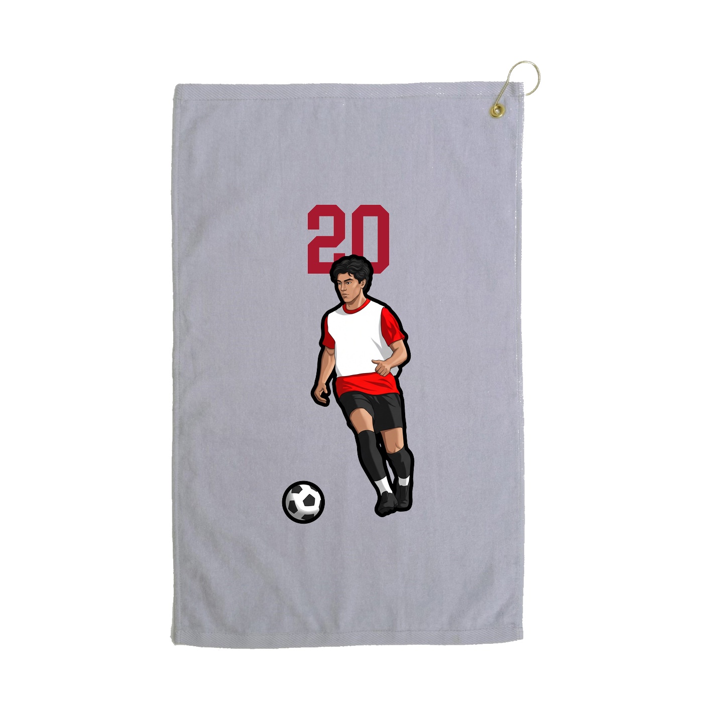 Golf Towel — Number Top in Grey