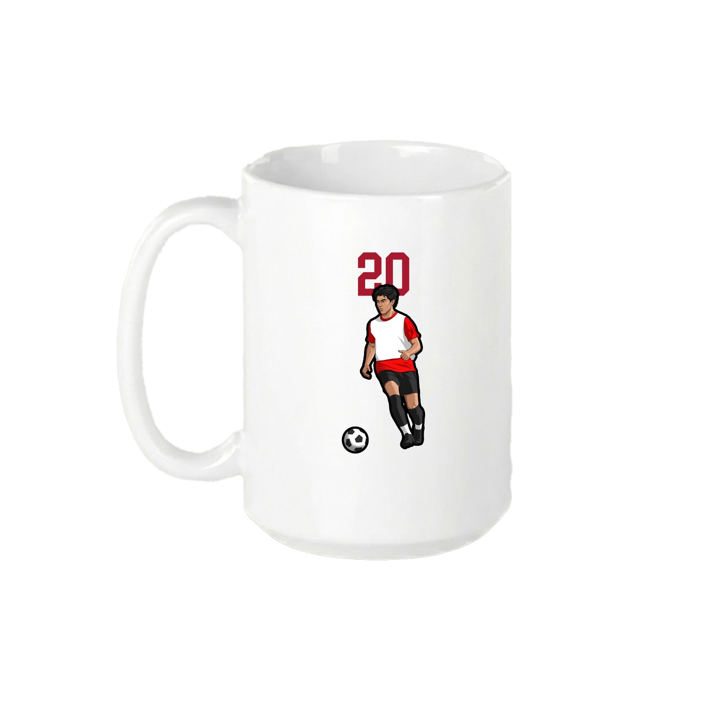 15oz Coffee Mug — Number Top in White