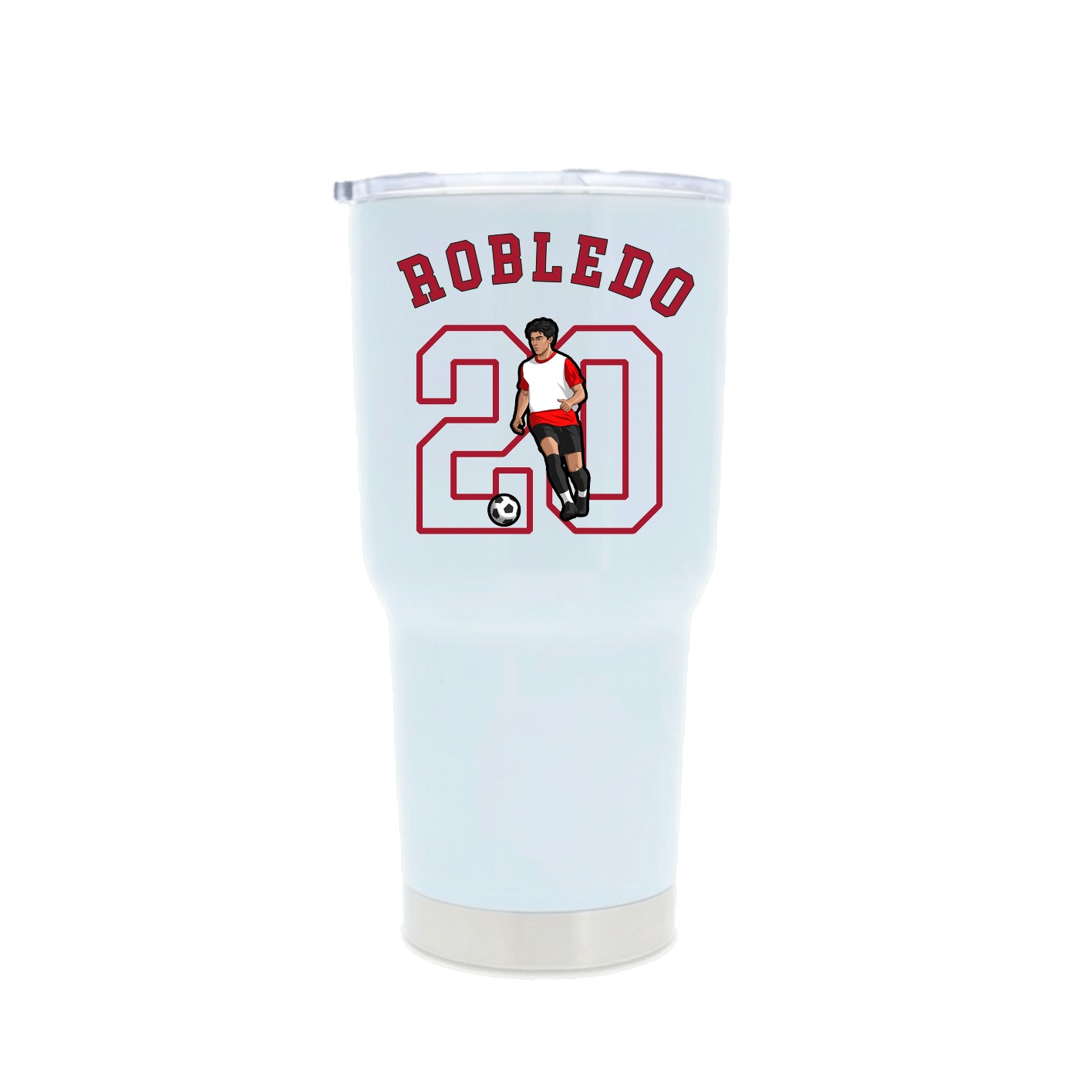 30oz Stainless Steel Tumbler — Shirsey Arch in White