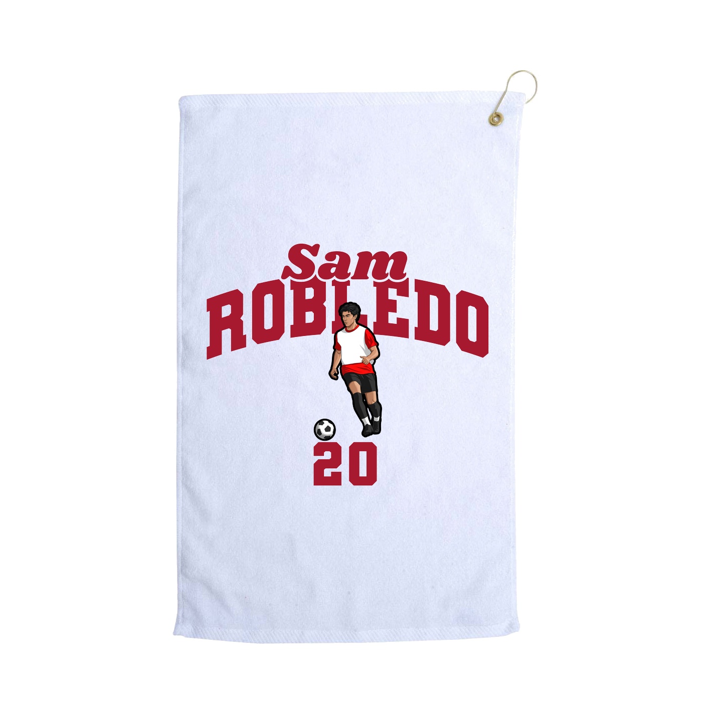 Golf Towel — Signature Arch in White