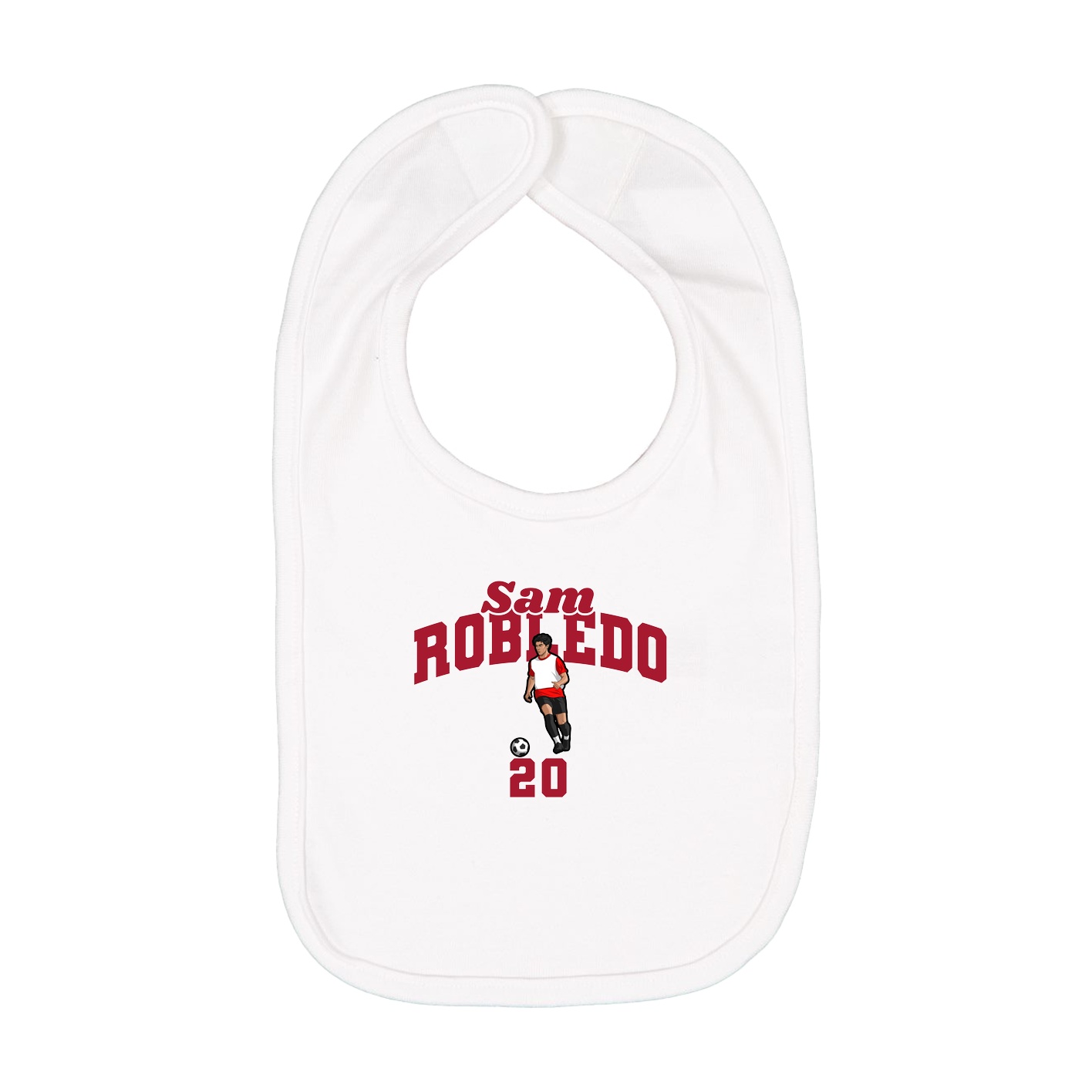 Infant Bib — Signature Arch in White