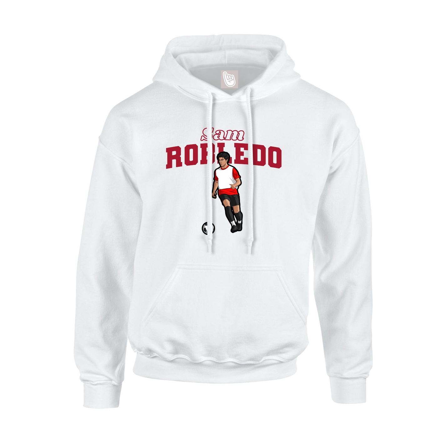 Hoodie — Name Arch in White