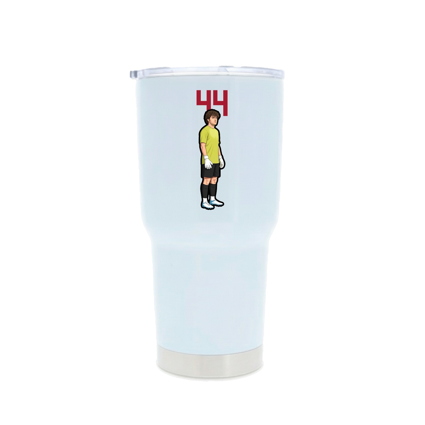 30oz Stainless Steel Tumbler — Number Top in White