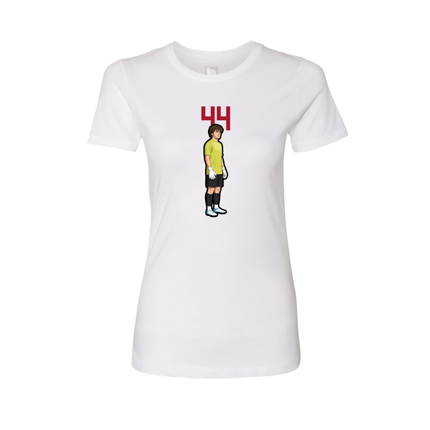 Fitted Women's Tee — Number Top in White