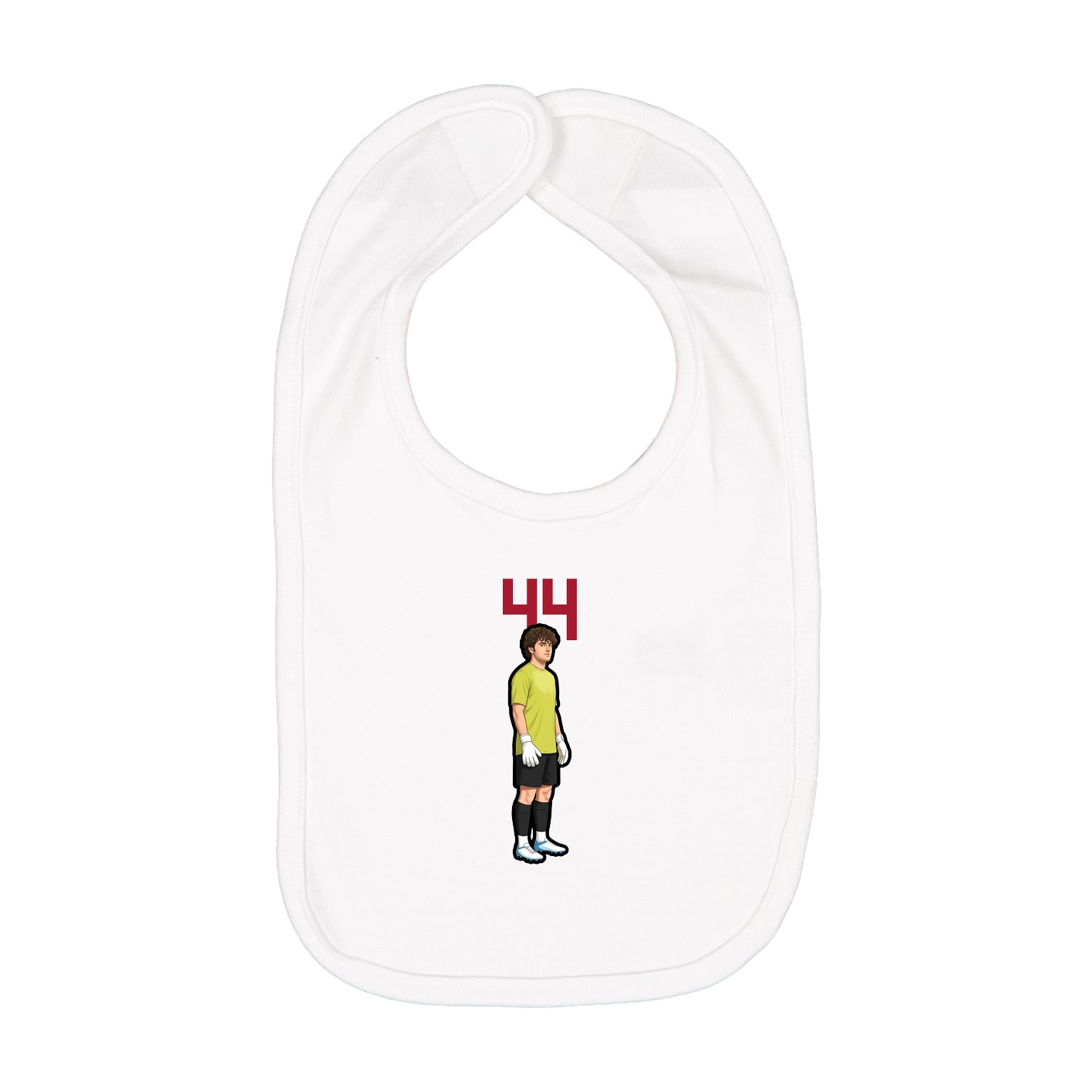 Infant Bib — Number Top in White