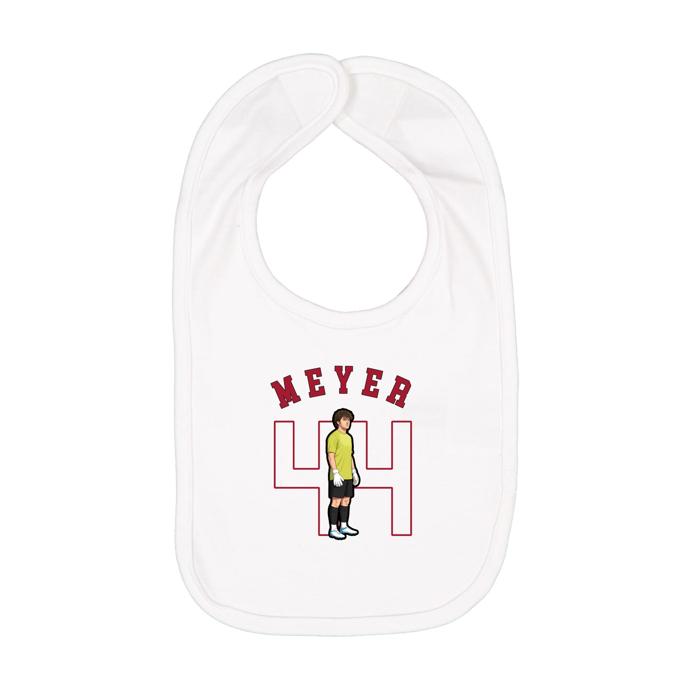 Infant Bib — Shirsey Arch in White