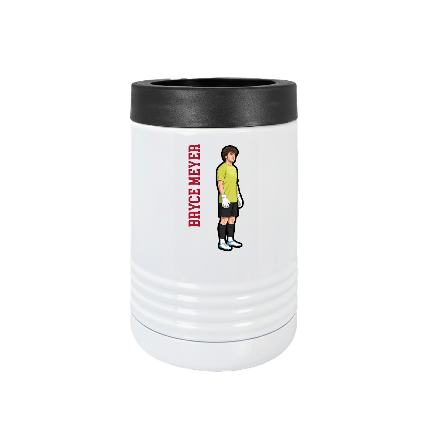 Beverage Holder — Name Vertical in White