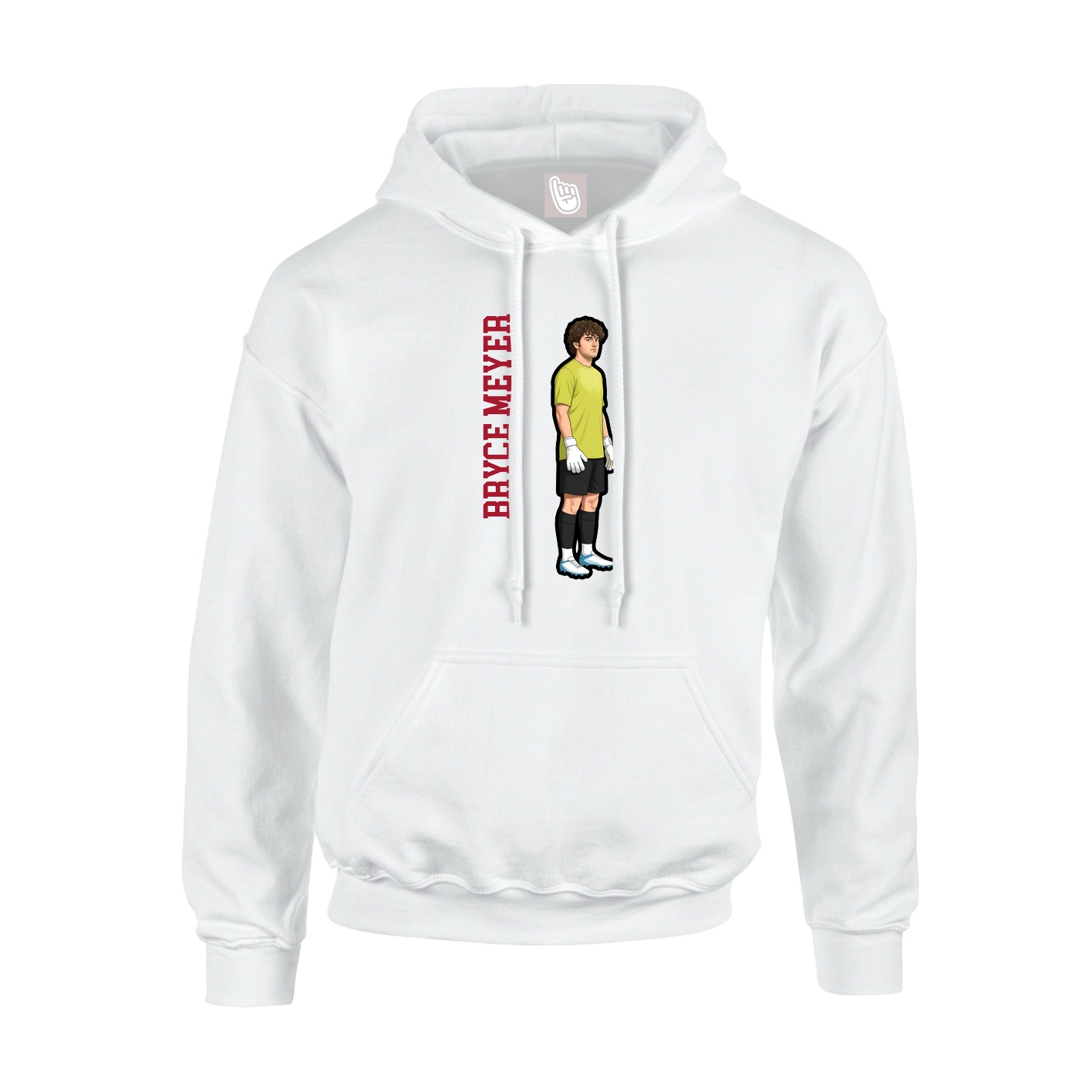 Hoodie — Name Vertical in White