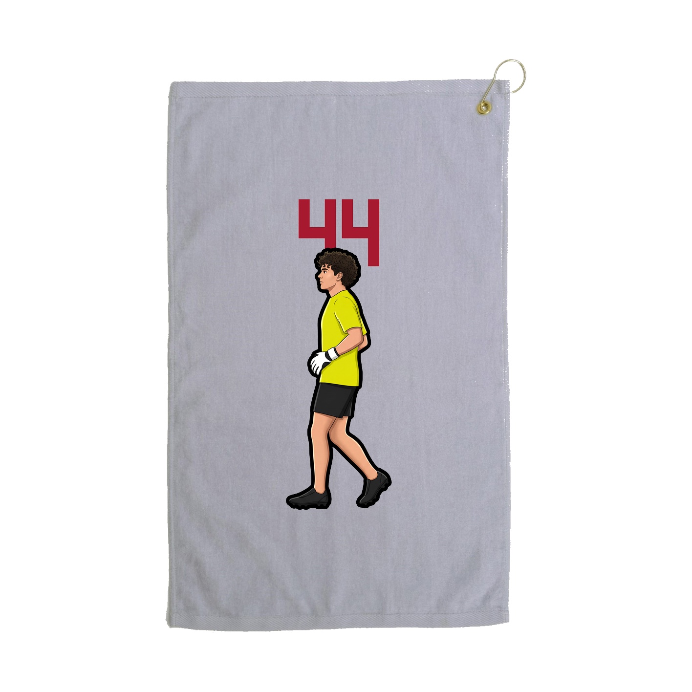 Golf Towel — Number Top in Grey