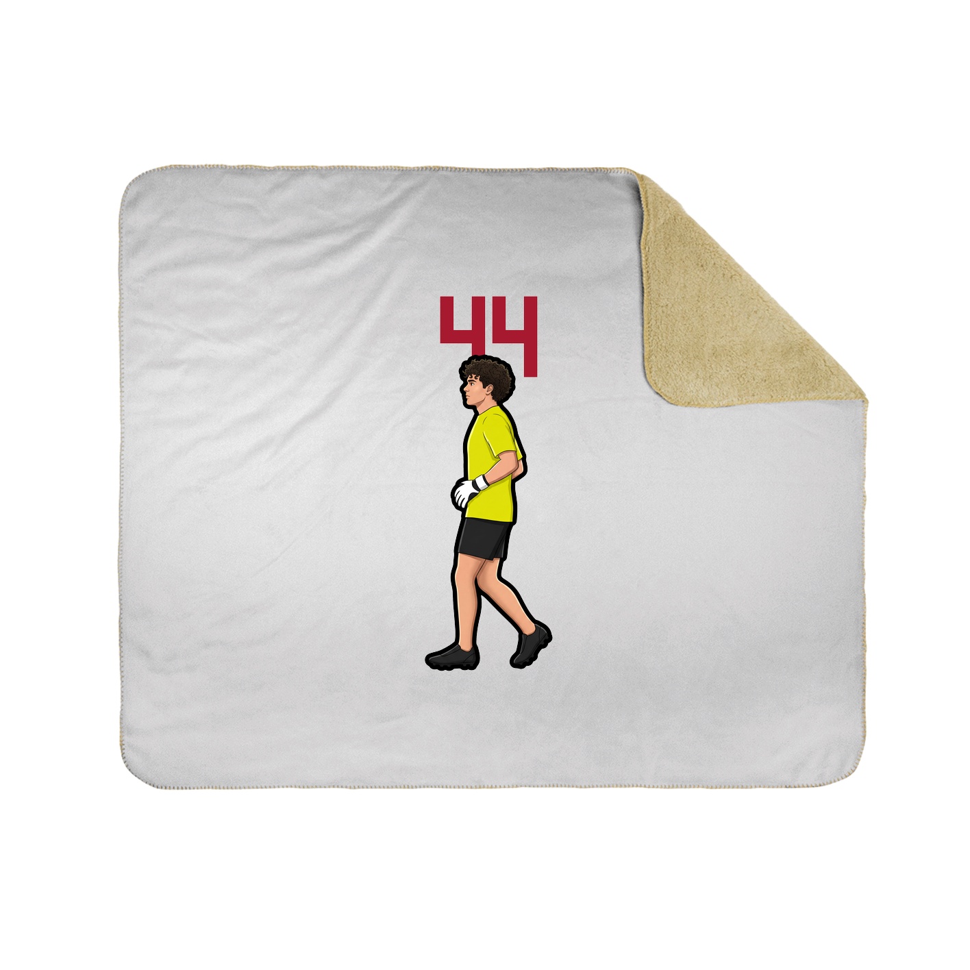 Throw Blanket — Number Top in White