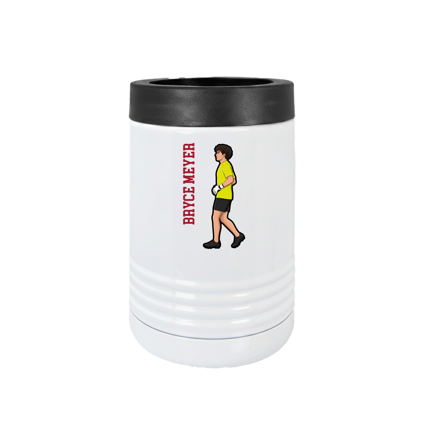 Beverage Holder — Name Vertical in White