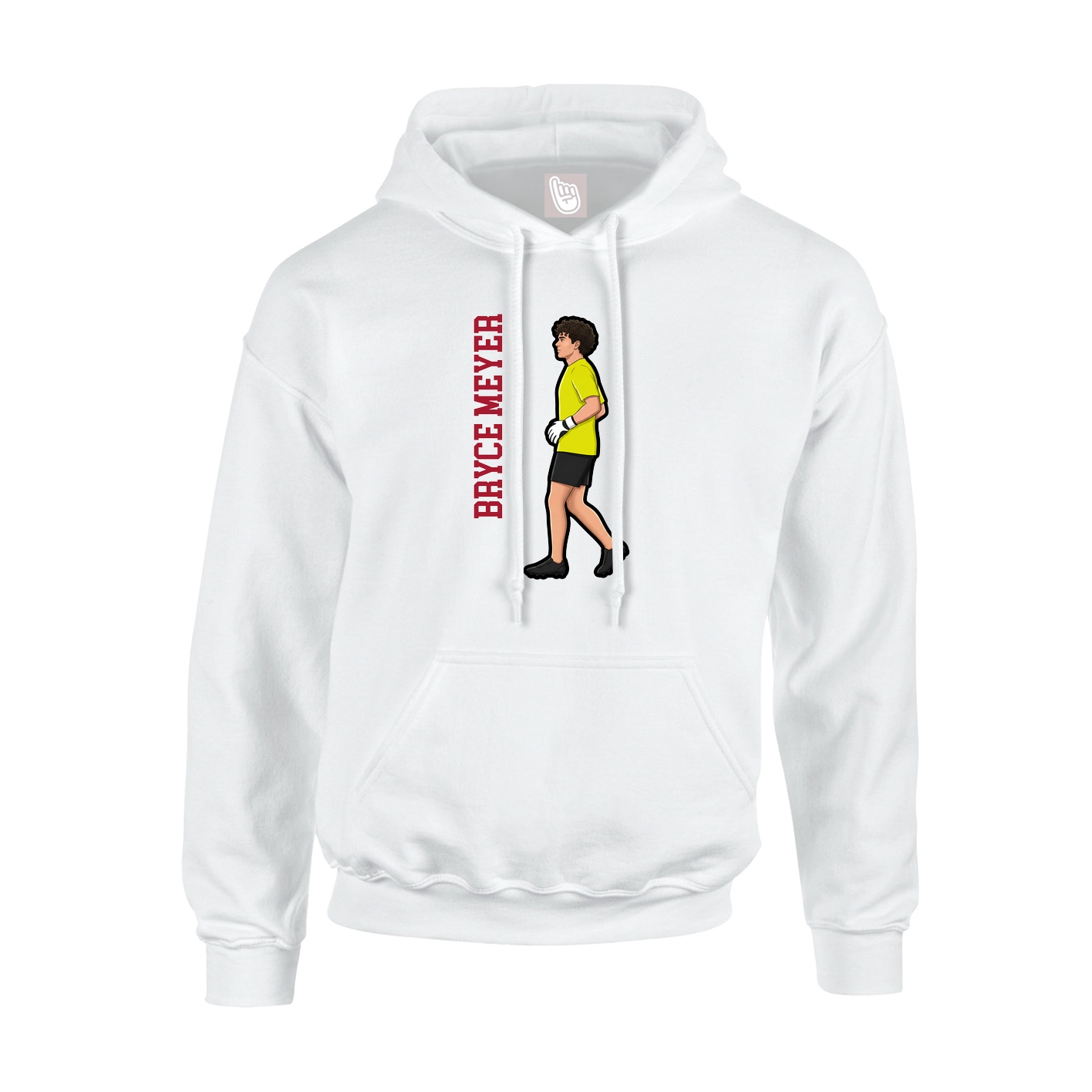 Youth Hoodie — Name Vertical in White