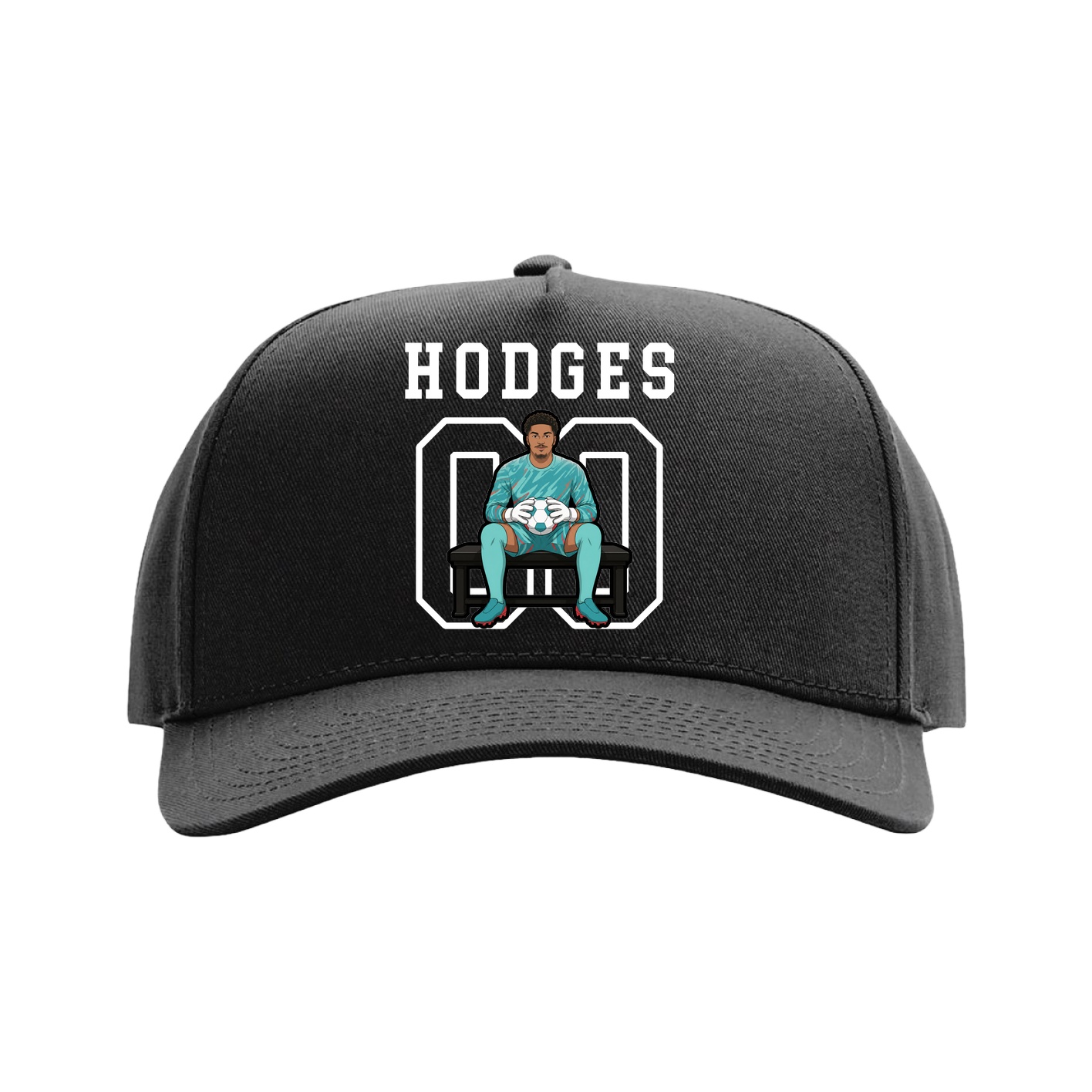 Full Fabric Five-Panel Champ Cap — Shirsey in Black