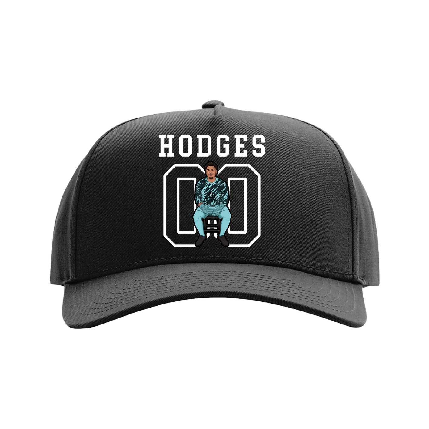 Full Fabric Five-Panel Champ Cap — Shirsey in Black