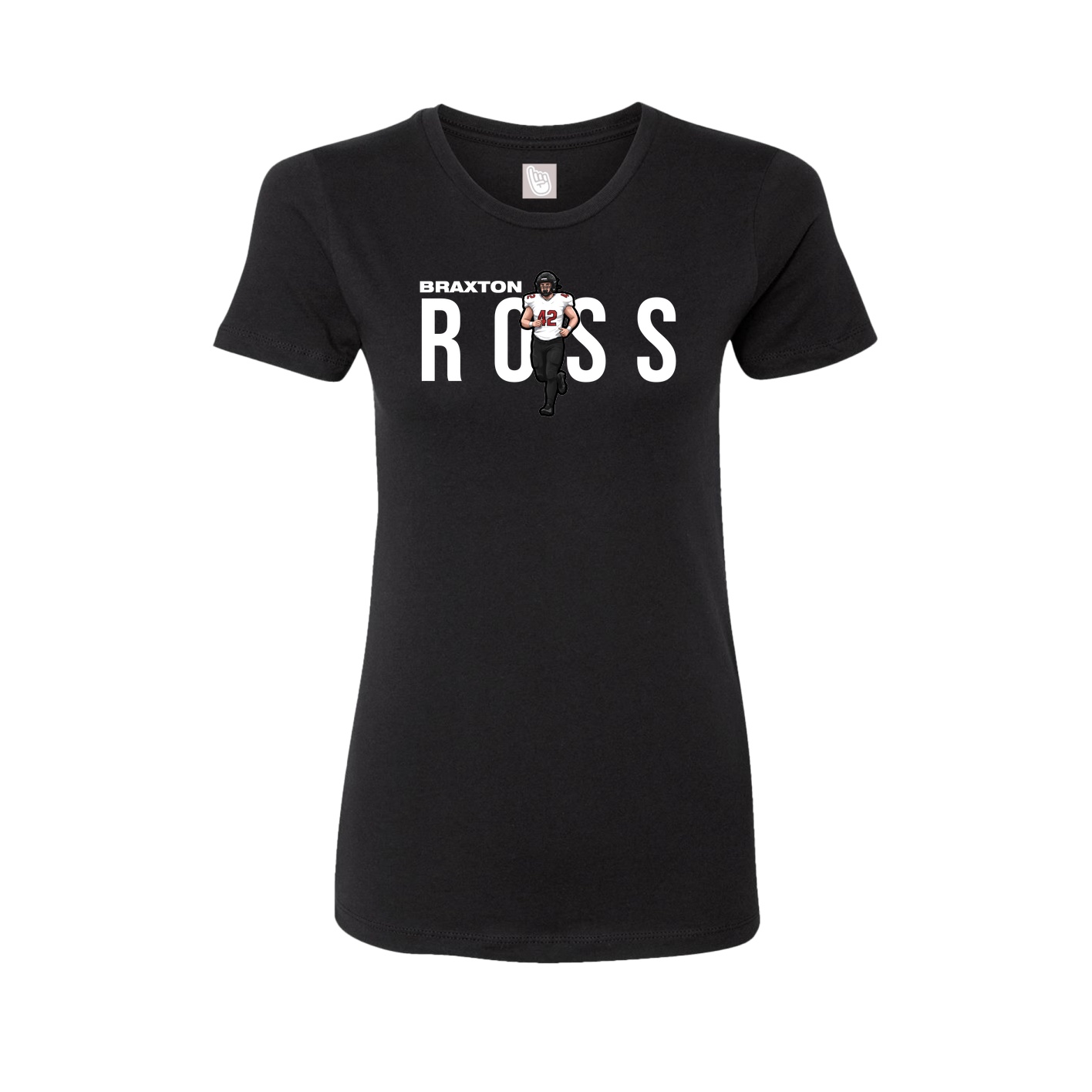 Fitted Women's Tee — Player Name in Black