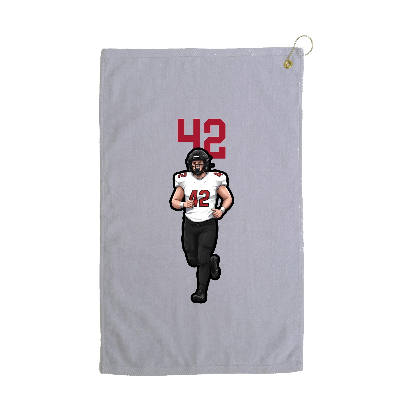 Golf Towel — Number Top in Grey