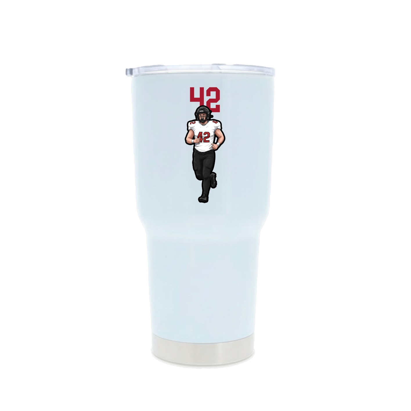 30oz Stainless Steel Tumbler — Number Top in White