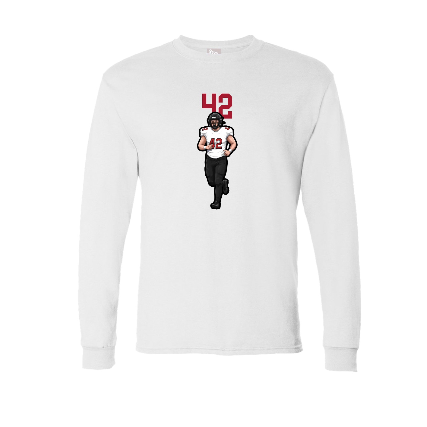 Long Sleeve Tee — Number Top in White