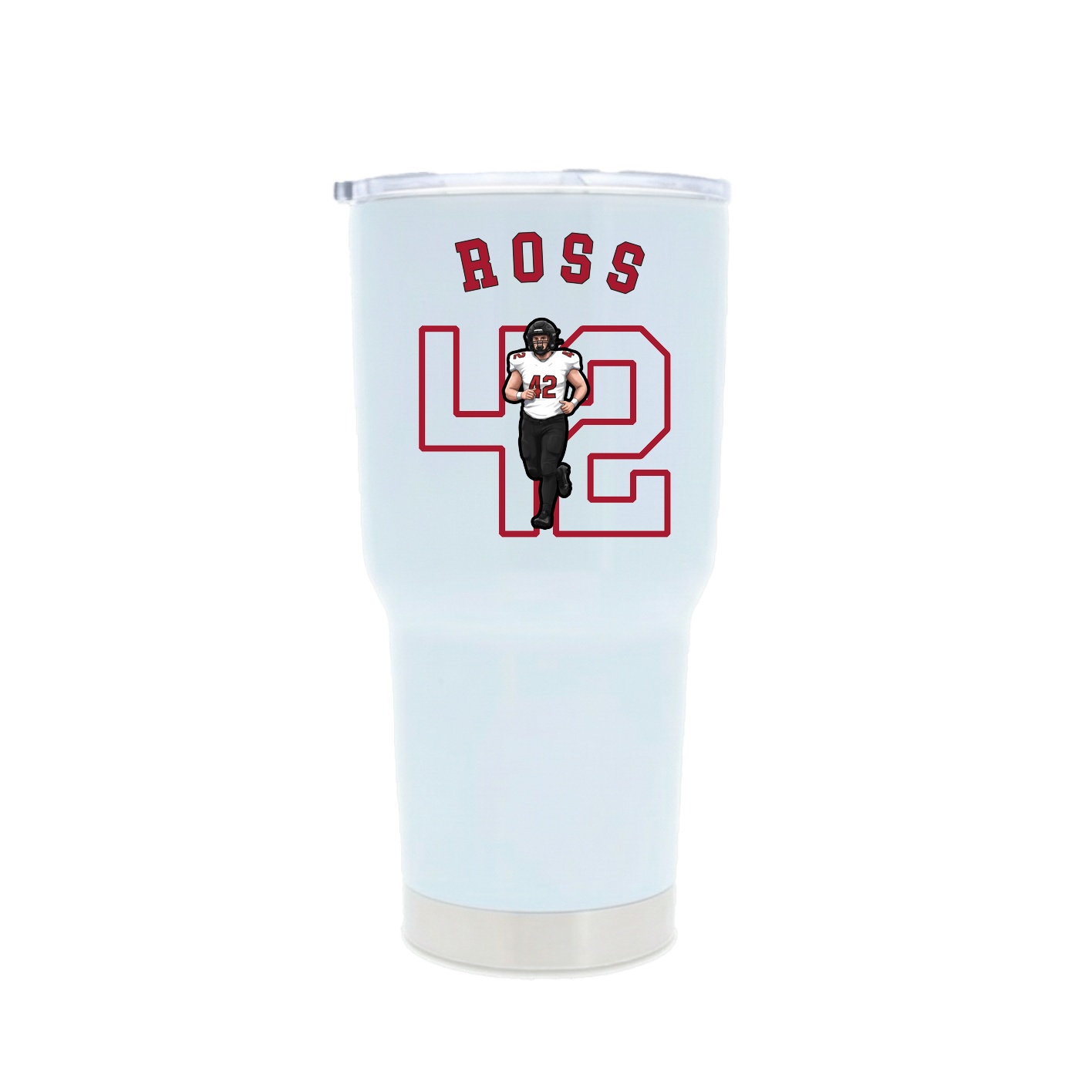30oz Stainless Steel Tumbler — Shirsey Arch in White