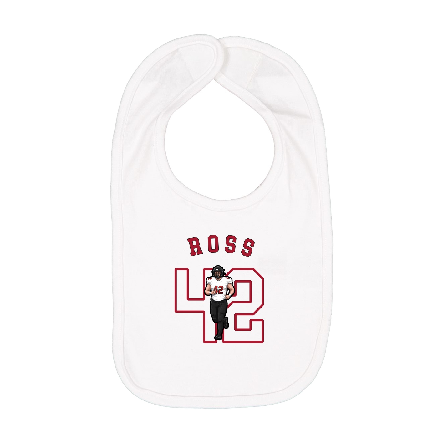 Infant Bib — Shirsey Arch in White